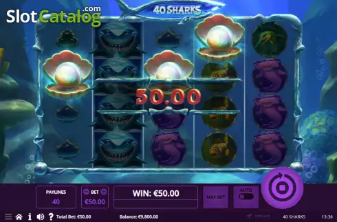 Οθόνη3. 40 Sharks Κουλοχέρης
