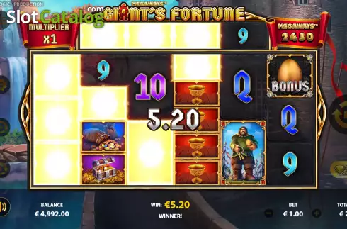 Οθόνη4. Giant’s Fortune Megaways Κουλοχέρης