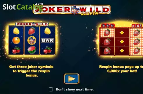 Οθόνη2. Joker Wild Respin Κουλοχέρης
