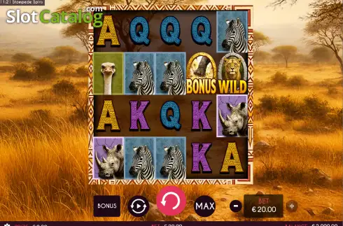 Οθόνη2. Stampede Spins Κουλοχέρης