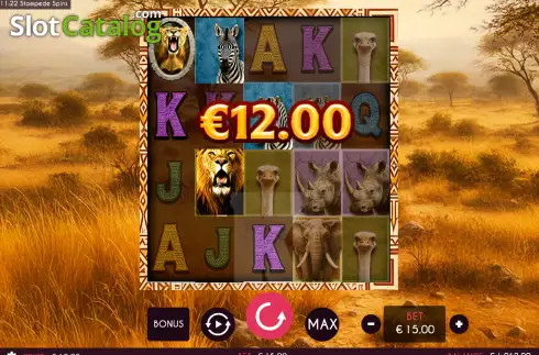 Οθόνη3. Stampede Spins Κουλοχέρης