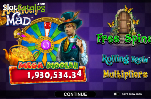Οθόνη2. Absolootly Mad: Mega Moolah Κουλοχέρης