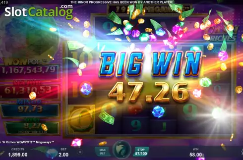 Οθόνη4. Cash 'N Riches WowPot Megaways Κουλοχέρης