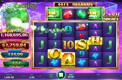 Οθόνη5. Cash 'N Riches WowPot Megaways Κουλοχέρης