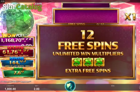 Οθόνη6. Cash 'N Riches WowPot Megaways Κουλοχέρης