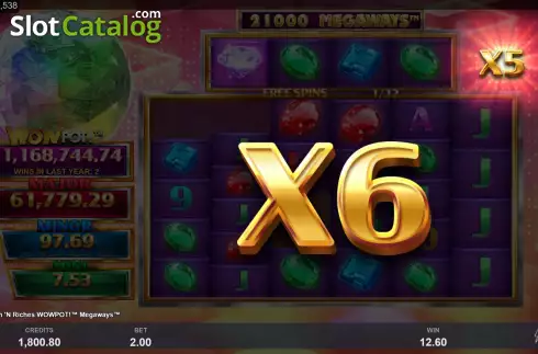 Οθόνη8. Cash 'N Riches WowPot Megaways Κουλοχέρης