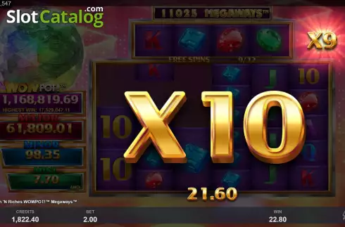 Οθόνη9. Cash 'N Riches WowPot Megaways Κουλοχέρης