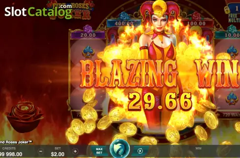 Οθόνη4. Fire and Roses Joker Κουλοχέρης