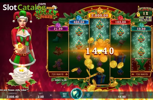Οθόνη3. Fire and Roses Jolly Joker Κουλοχέρης
