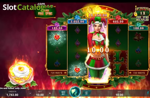 Οθόνη4. Fire and Roses Jolly Joker Κουλοχέρης