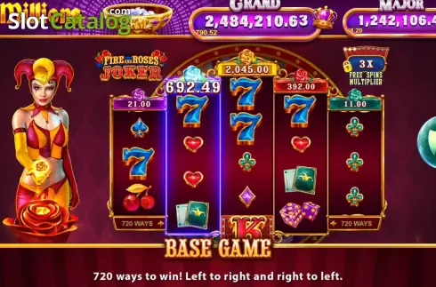 Οθόνη2. Fire and Roses Joker King Millions Κουλοχέρης