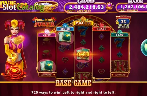 Οθόνη3. Fire and Roses Joker King Millions Κουλοχέρης