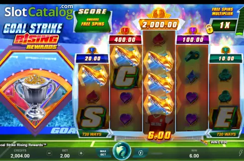 Οθόνη3. Goal Strike Rising Rewards Κουλοχέρης 