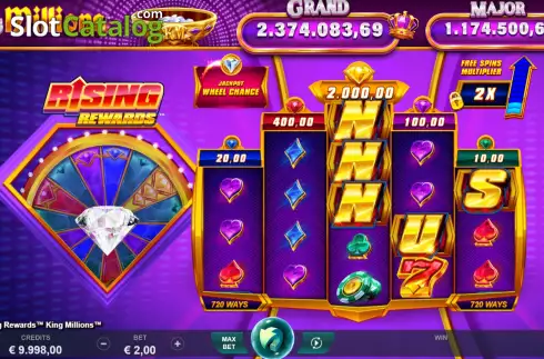 Οθόνη2. Rising Rewards King Millions Κουλοχέρης 