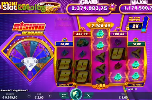 Οθόνη3. Rising Rewards King Millions Κουλοχέρης 
