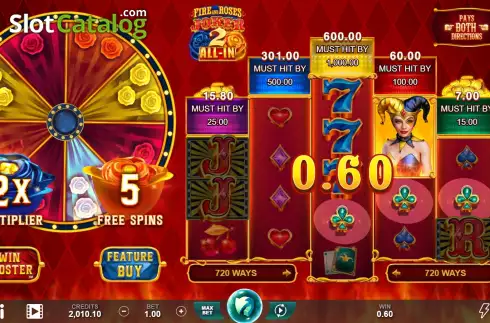 Οθόνη3. Fire and Roses Joker 2 All-In Κουλοχέρης
