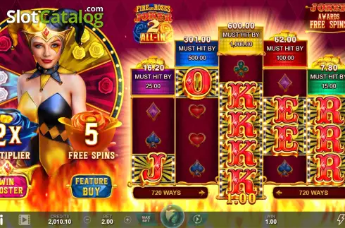 Οθόνη7. Fire and Roses Joker 2 All-In Κουλοχέρης