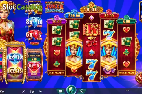 Οθόνη2. Fire and Roses Joker Diamonds Κουλοχέρης 