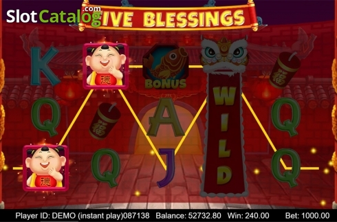 Οθόνη3. Five Blessings (Triple Profits Games) Κουλοχέρης