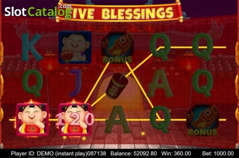 Οθόνη4. Five Blessings (Triple Profits Games) Κουλοχέρης