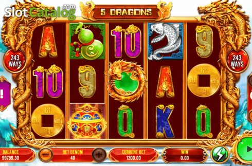 Οθόνη2. 5 Dragons (Triple Profits Games) Κουλοχέρης