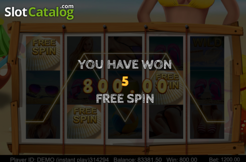 Οθόνη5. Bikini Beach (Triple Profits Games) Κουλοχέρης