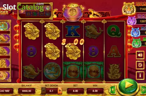 Οθόνη3. Fortune Tiger (Triple Profits Games) Κουλοχέρης