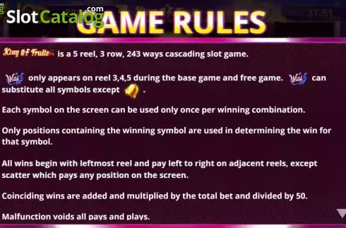 Οθόνη8. King Of Fruits (Triple Profits Games) Κουλοχέρης