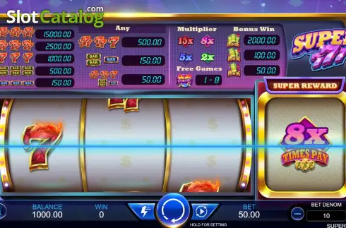 Οθόνη2. Super 777 (Triple Profits Games) Κουλοχέρης