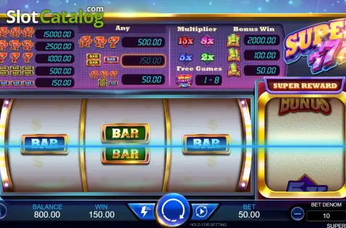 Οθόνη3. Super 777 (Triple Profits Games) Κουλοχέρης