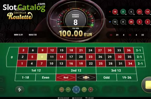 Οθόνη4. European Roulette (TrueLab Games) Κουλοχέρης
