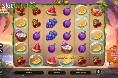 Οθόνη8. Aloha: Fruit Bonanza Κουλοχέρης
