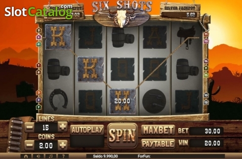 Οθόνη3. Six Shots Κουλοχέρης