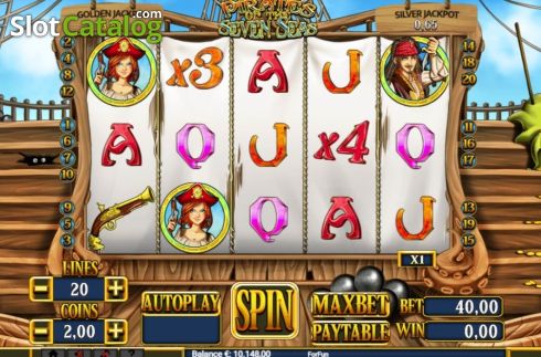 Οθόνη4. Pirates of The Seven Seas Κουλοχέρης