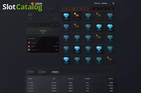 Οθόνη5. Mines (Turbo Games) Κουλοχέρης