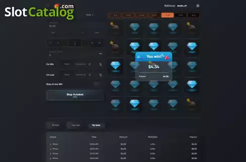 Οθόνη8. Mines (Turbo Games) Κουλοχέρης