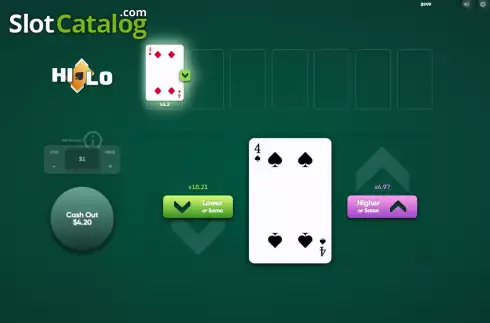 Οθόνη3. Hi-Lo (Turbo Games) Κουλοχέρης