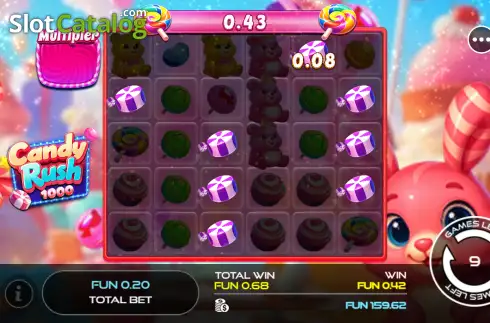 Οθόνη3. Candy Rush 1000 Κουλοχέρης