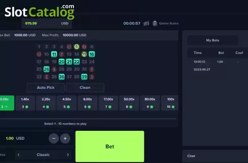 Οθόνη3. Keno (Upgaming) Κουλοχέρης