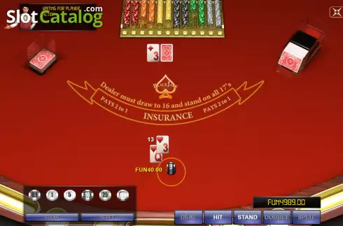 Οθόνη3. Blackjack Double Deck Κουλοχέρης
