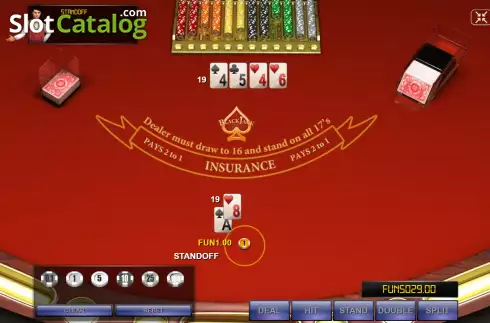 Οθόνη4. Blackjack Double Deck Κουλοχέρης