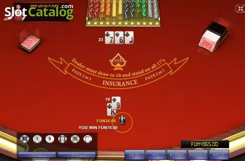 Οθόνη5. Blackjack Double Deck Κουλοχέρης