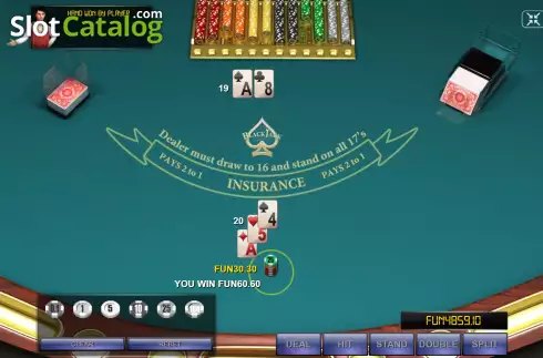 Οθόνη6. Blackjack Single Deck (Urgent Games) Κουλοχέρης