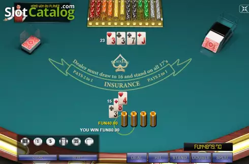 Οθόνη7. Blackjack Single Deck (Urgent Games) Κουλοχέρης