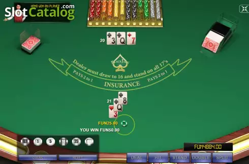 Οθόνη6. Blackjack Four Deck Κουλοχέρης 