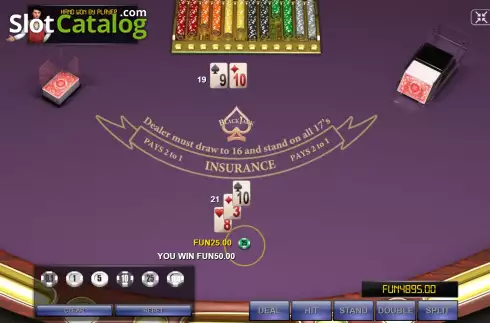 Οθόνη5. Blackjack Six Deck (Urgent Games) Κουλοχέρης