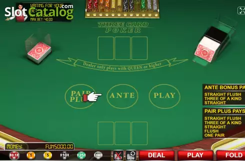 Οθόνη2. Three Card Poker (Urgent Games) Κουλοχέρης