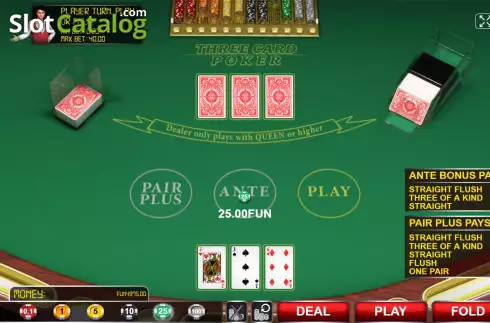 Οθόνη3. Three Card Poker (Urgent Games) Κουλοχέρης