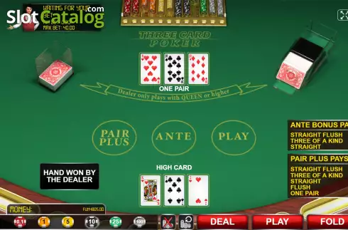 Οθόνη6. Three Card Poker (Urgent Games) Κουλοχέρης