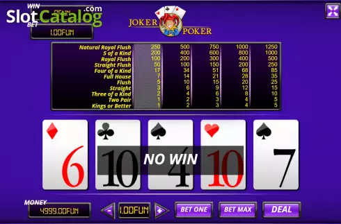 Οθόνη3. Joker Poker (Urgent Games) Κουλοχέρης 